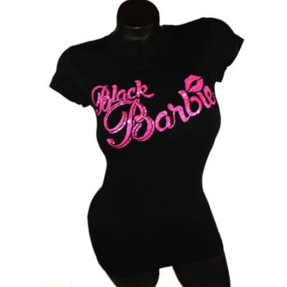 Black Barbie with Sexy Lips! Black Fitted Spandex - Picture 3 of 5